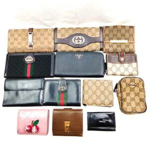 Gucci  and Prada  Canvas Long Wallet